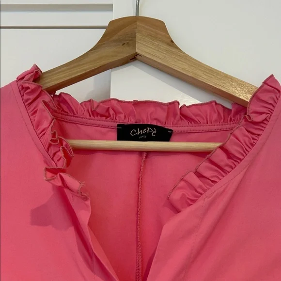 Pink Sleeveless Ruffle Dress - Picture 5 of 11